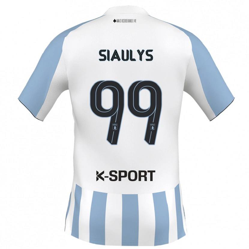 Danxen Kid Ovidijus Siaulys #99 White Sky Blue Home Jersey 2025/26 T-Shirt