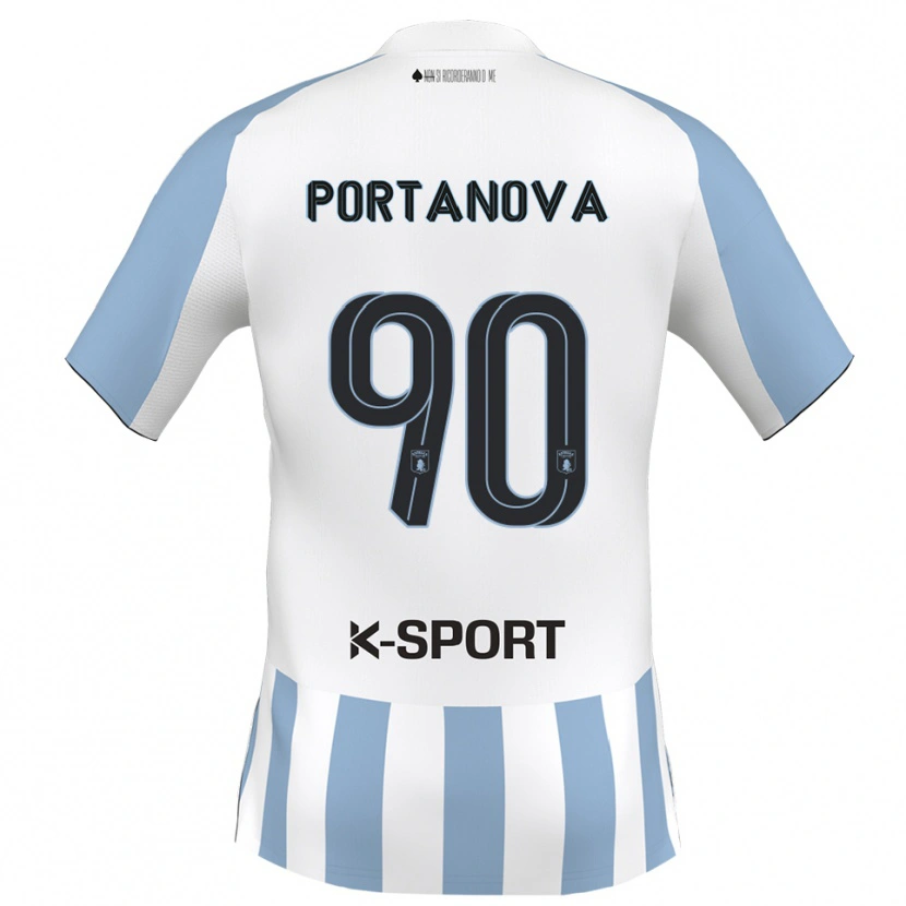 Danxen Kid Denis Portanova #90 White Sky Blue Home Jersey 2025/26 T-Shirt