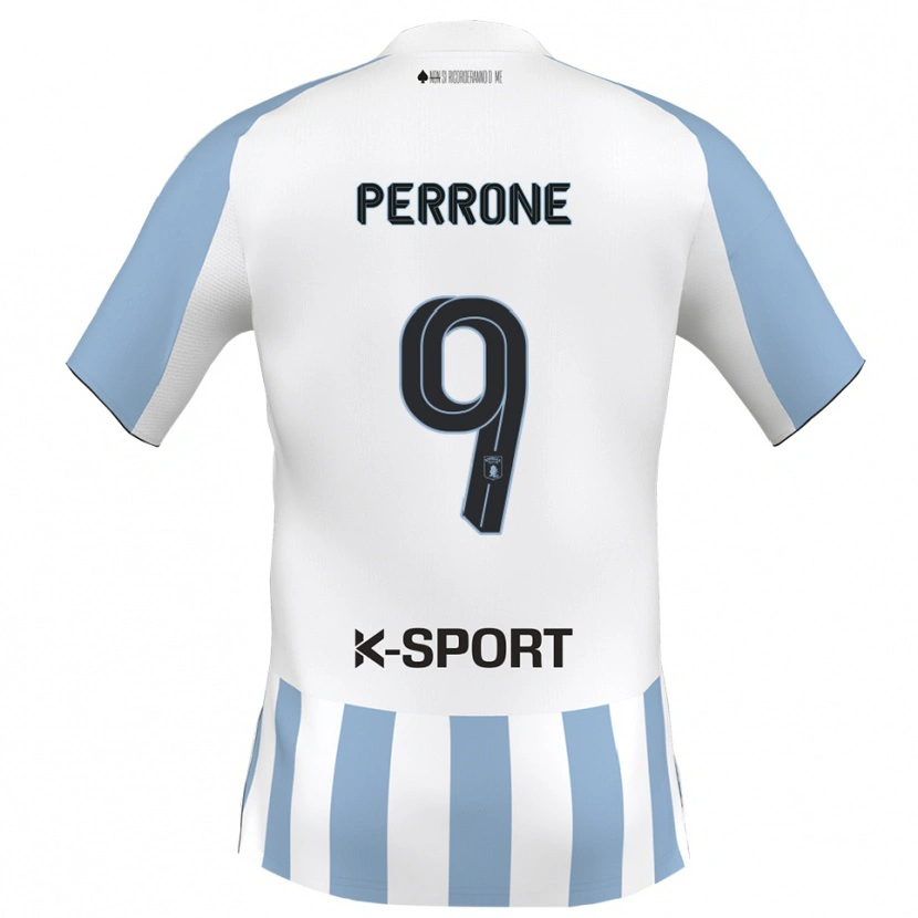 Danxen Kid Gabriel Perrone #9 White Sky Blue Home Jersey 2025/26 T-Shirt