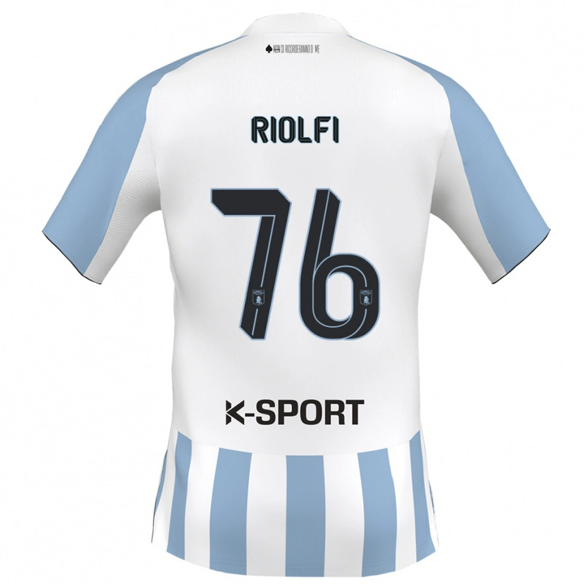 Danxen Kid Emanuele Riolfi #76 White Sky Blue Home Jersey 2025/26 T-Shirt