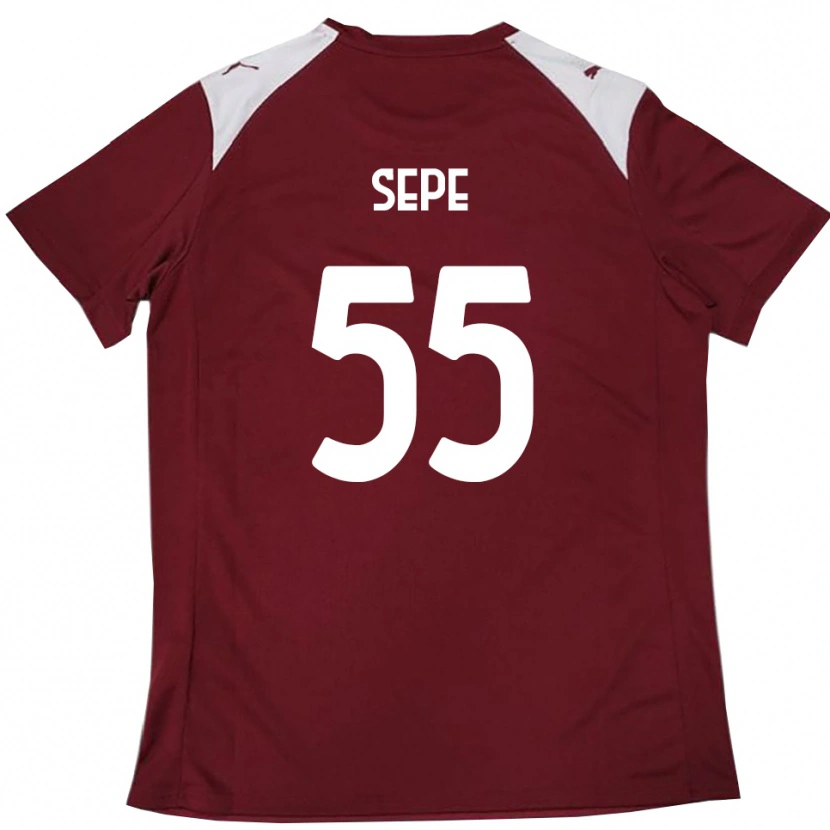 Danxen Kid Luigi Sepe #55 Burgundy White Home Jersey 2025/26 T-Shirt