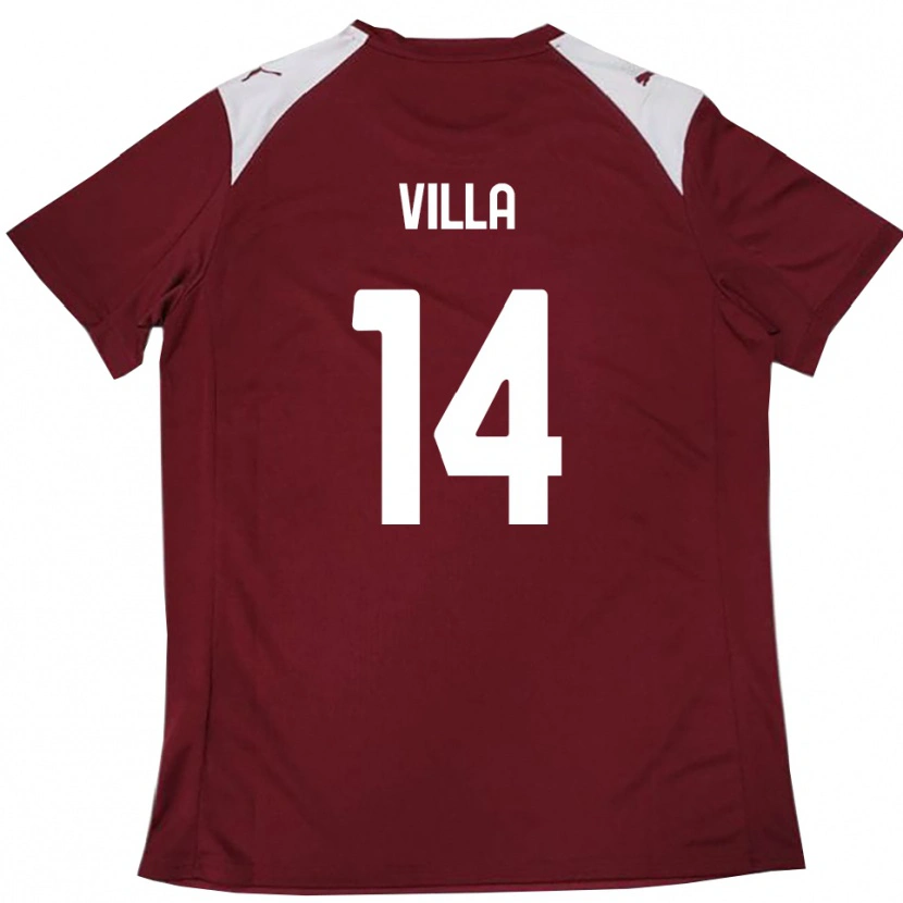 Danxen Kid Luca Villa #14 Burgundy White Home Jersey 2025/26 T-Shirt