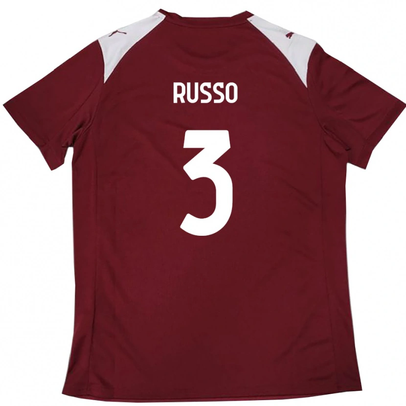 Danxen Kid Mattia Russo #3 Burgundy White Home Jersey 2025/26 T-Shirt