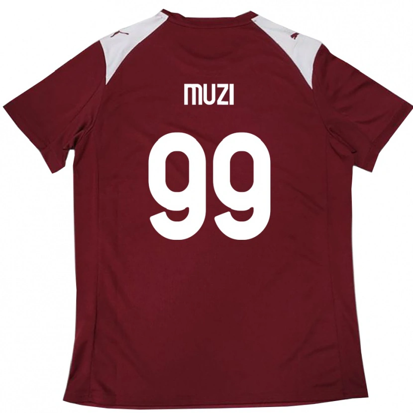 Danxen Kid Christian Muzi #99 Burgundy White Home Jersey 2025/26 T-Shirt