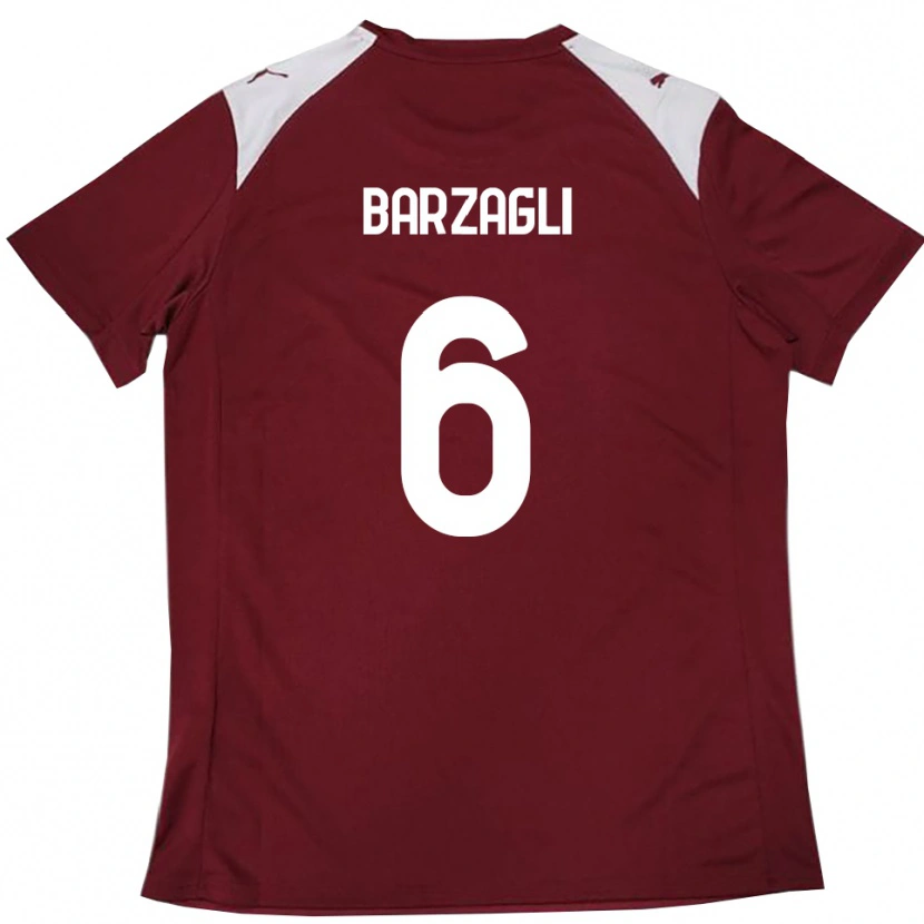 Danxen Kid Gabriele Barzagli #6 Burgundy White Home Jersey 2025/26 T-Shirt