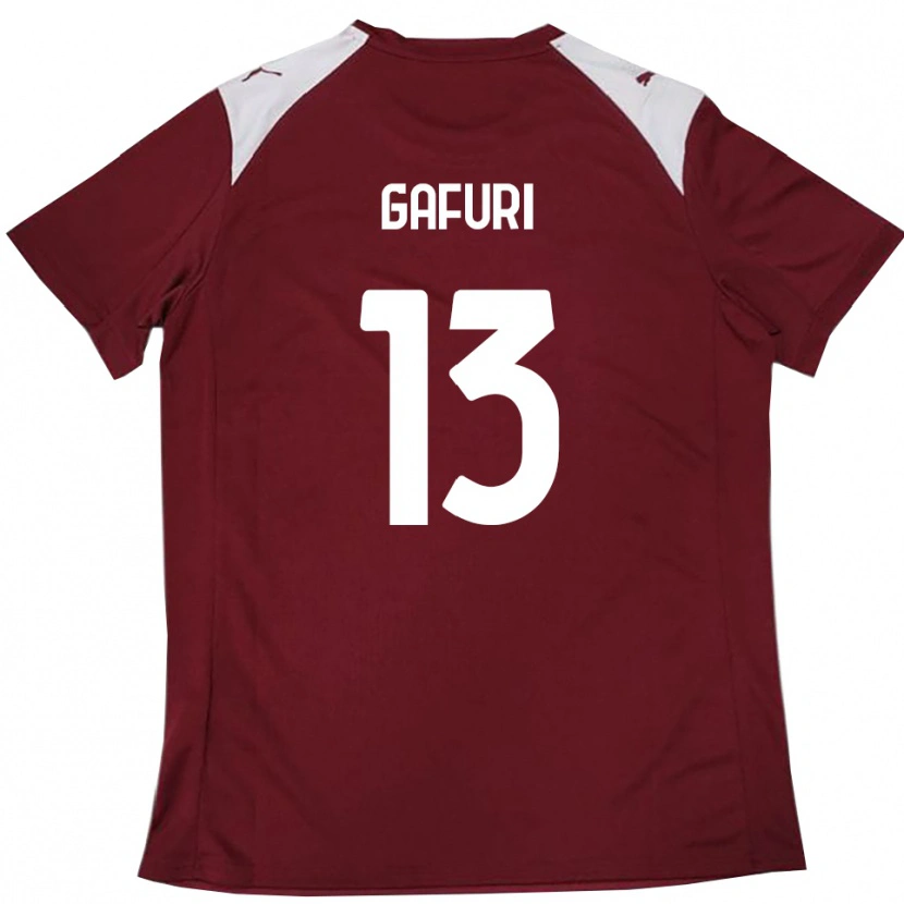 Danxen Kid Alen Gafuri #13 Burgundy White Home Jersey 2025/26 T-Shirt