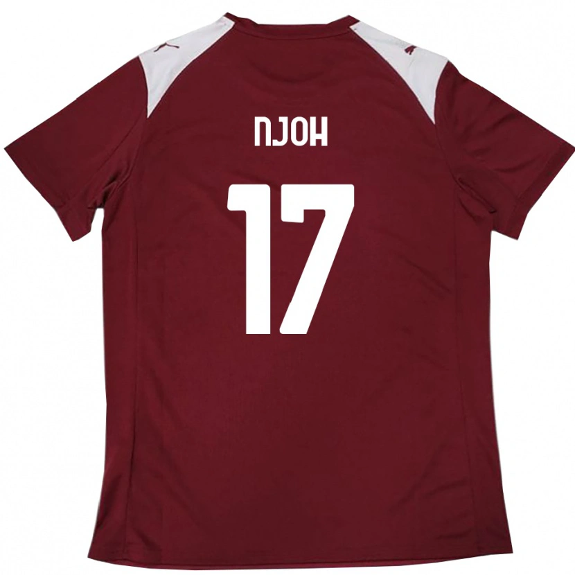 Danxen Kid Lilian Njoh #17 Burgundy White Home Jersey 2025/26 T-Shirt