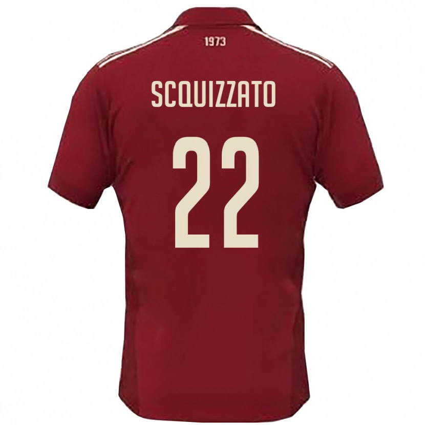 Danxen Kid Edoardo Scquizzato #22 Burgundy White Home Jersey 2025/26 T-Shirt