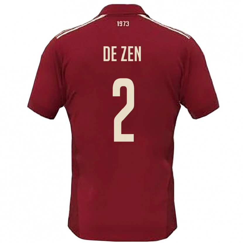 Danxen Kid Riccardo De Zen #2 Burgundy White Home Jersey 2025/26 T-Shirt
