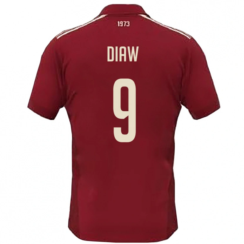 Danxen Kid Davide Diaw #9 Burgundy White Home Jersey 2025/26 T-Shirt