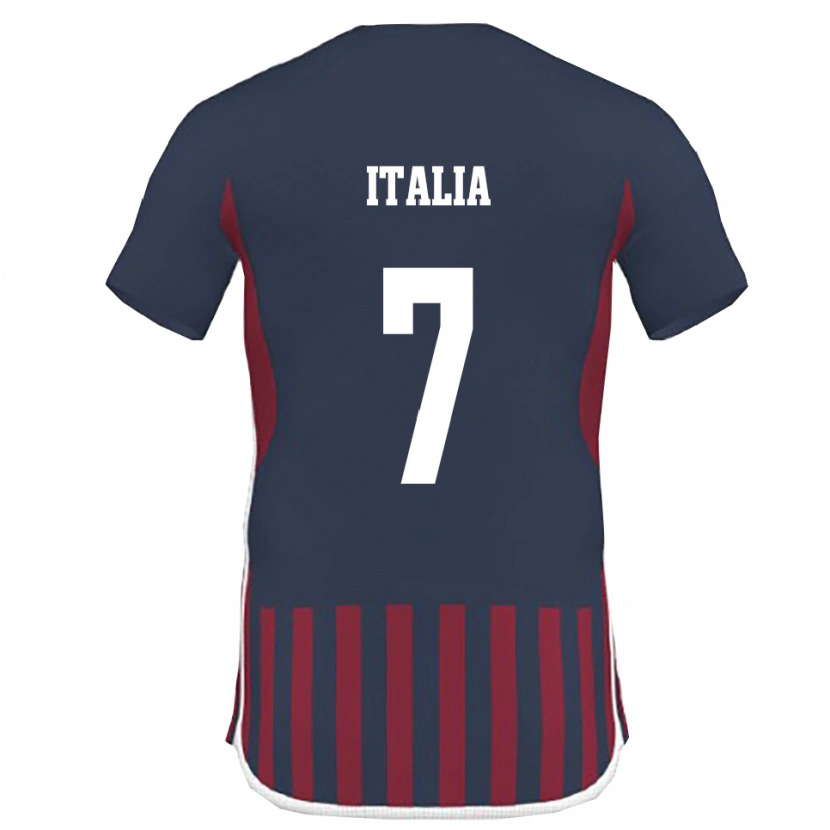 Danxen Kid Matteo Italia #7 Navy Red Home Jersey 2025/26 T-Shirt