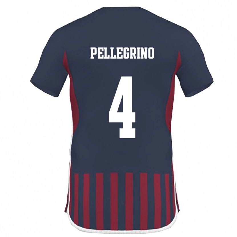 Danxen Kid Francesco Pellegrino #4 Navy Red Home Jersey 2025/26 T-Shirt