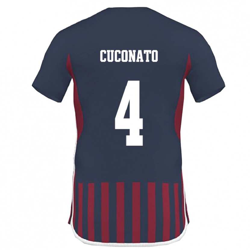 Danxen Kid Giuseppe Cuconato #4 Navy Red Home Jersey 2025/26 T-Shirt