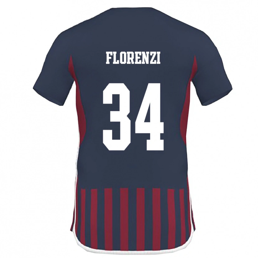 Danxen Kid Aldo Florenzi #34 Navy Red Home Jersey 2025/26 T-Shirt