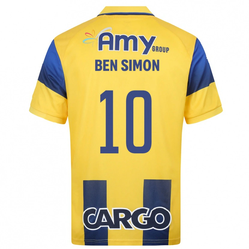 Danxen Kid Ilay Ben Simon #10 Yellow Navy Home Jersey 2025/26 T-Shirt
