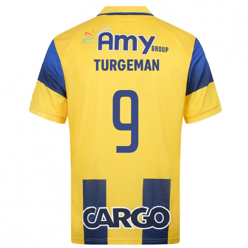 Danxen Kid Dor Turgeman #9 Yellow Navy Home Jersey 2025/26 T-Shirt