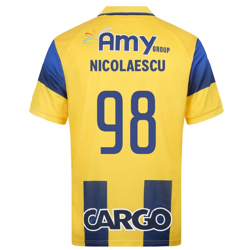 Danxen Kid Ion Nicolaescu #98 Yellow Navy Home Jersey 2025/26 T-Shirt