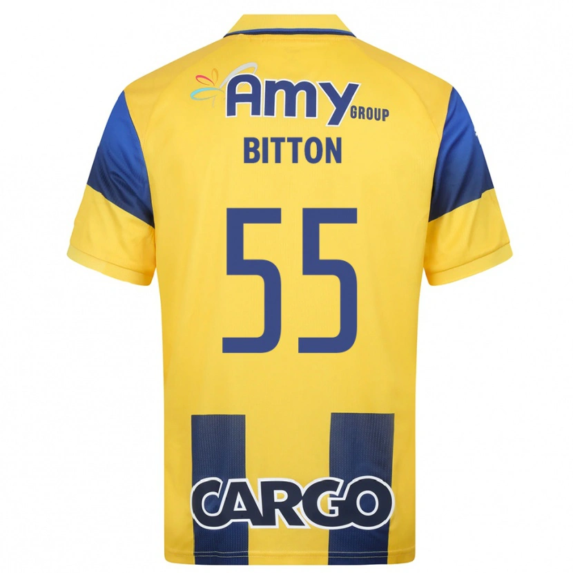 Danxen Kid Nir Bitton #55 Yellow Navy Home Jersey 2025/26 T-Shirt