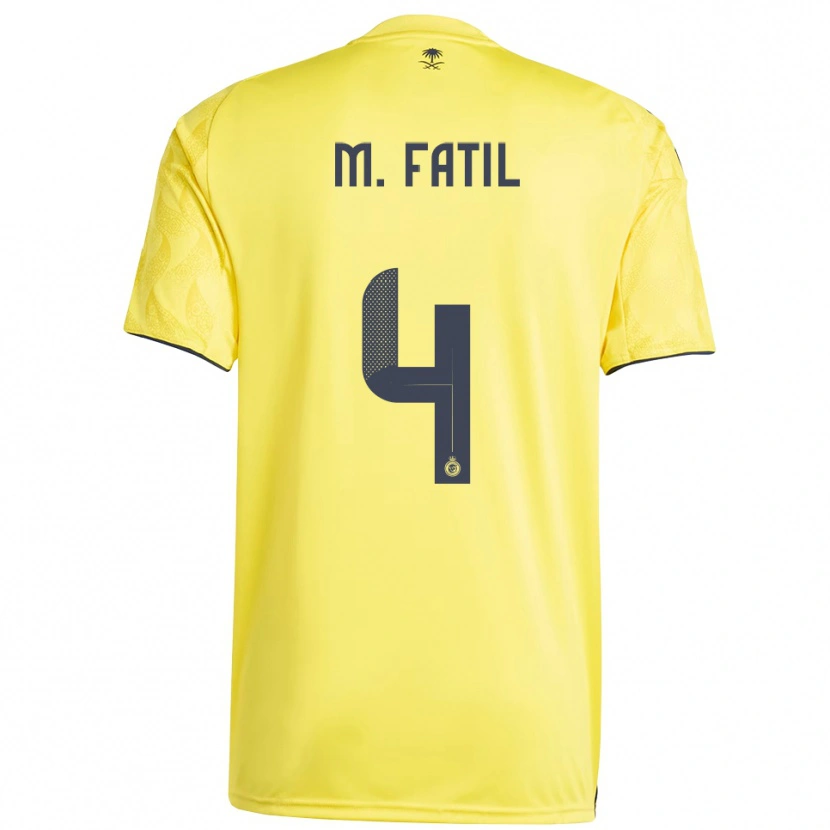 Danxen Kid Mohammed Al-Fatil #4 Yellow Black Home Jersey 2025/26 T-Shirt