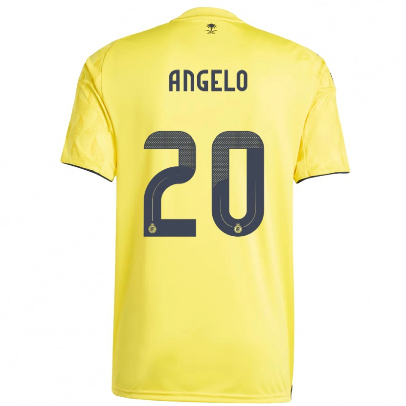Danxen Kid Ângelo #20 Yellow Black Home Jersey 2025/26 T-Shirt
