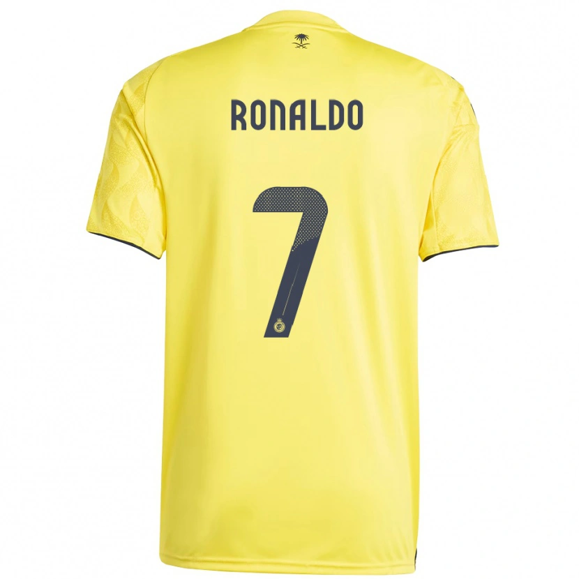 Danxen Kid Cristiano Ronaldo #7 Yellow Black Home Jersey 2025/26 T-Shirt