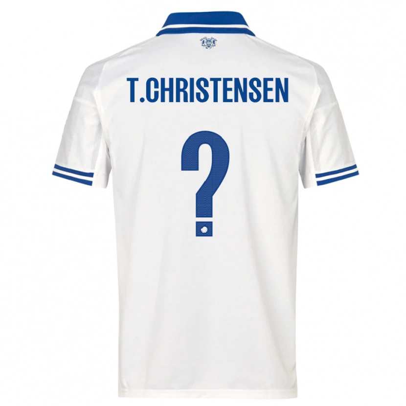 Danxen Kid Tristan Christensen #0 White Blue Home Jersey 2025/26 T-Shirt