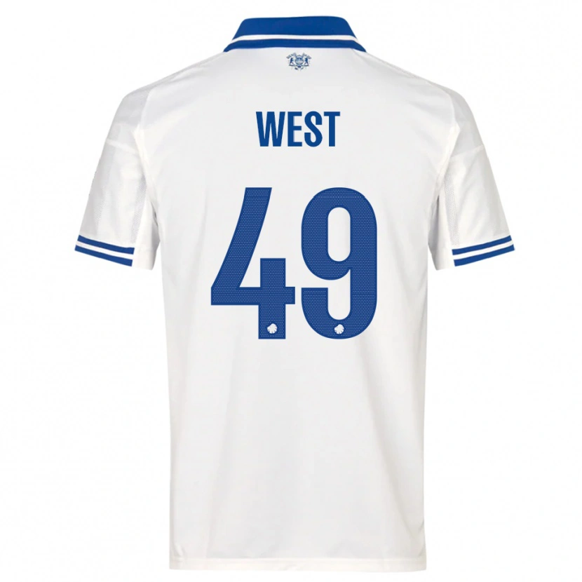 Danxen Kid Liam West #49 White Blue Home Jersey 2025/26 T-Shirt