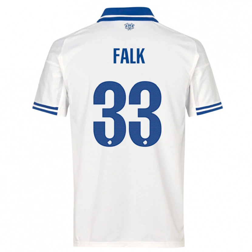 Danxen Kid Rasmus Falk #33 White Blue Home Jersey 2025/26 T-Shirt