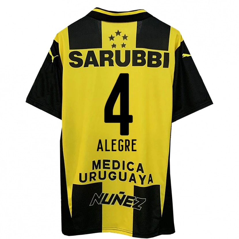 Danxen Kid Ignacio Alegre #4 Yellow Black Home Jersey 2025/26 T-Shirt