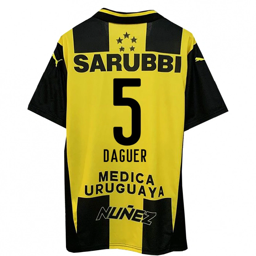 Danxen Kid Julio Daguer #5 Yellow Black Home Jersey 2025/26 T-Shirt