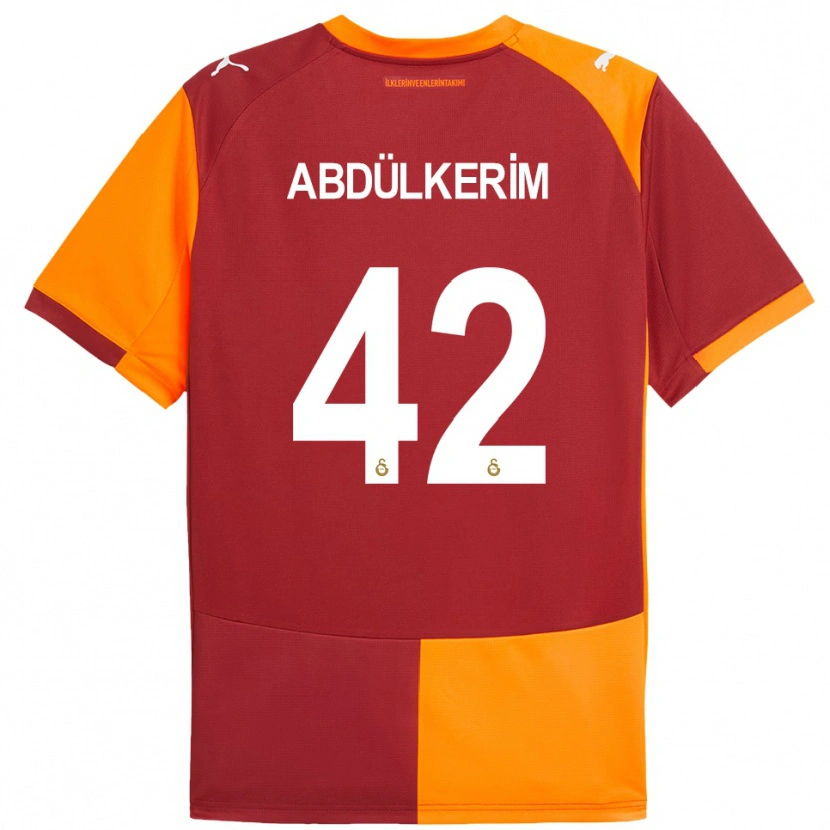 Danxen Kid Abdülkerim Bardakcı #42 Red Orange Home Jersey 2025/26 T-Shirt