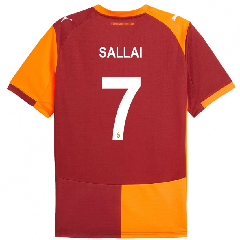 Danxen Kid Roland Sallai #7 Red Orange Home Jersey 2025/26 T-Shirt