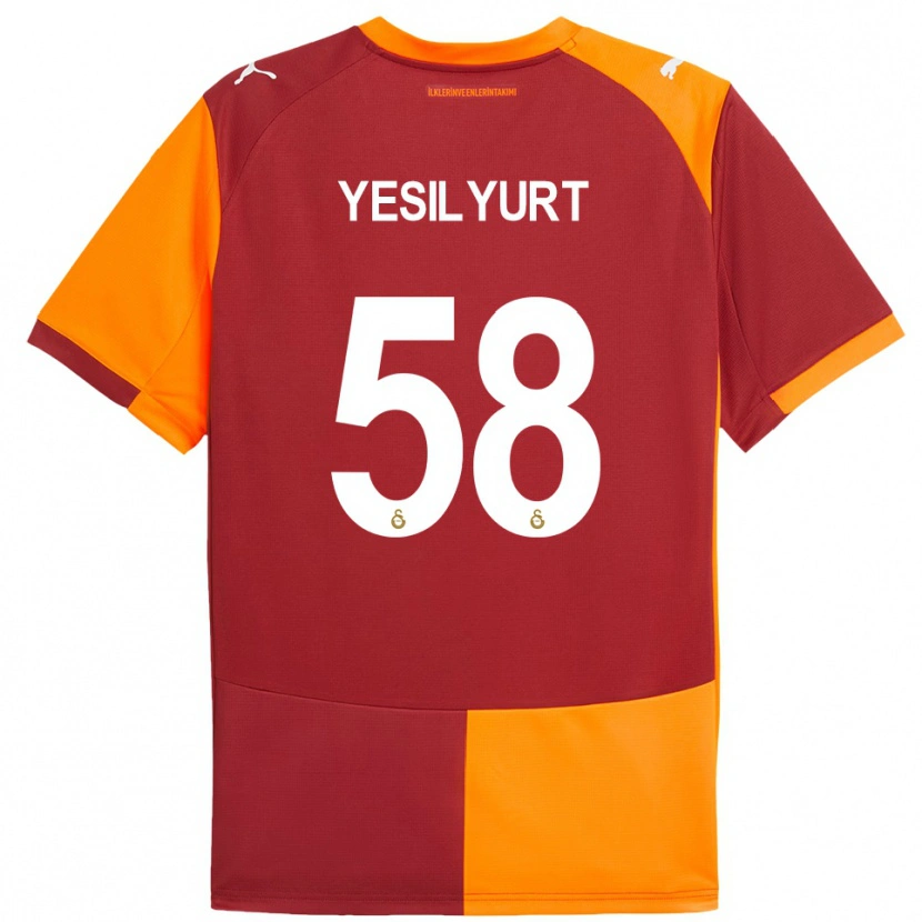 Danxen Kid Ali Yeşilyurt #58 Red Orange Home Jersey 2025/26 T-Shirt