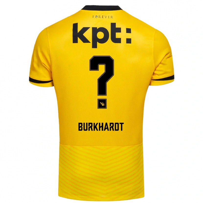 Danxen Kid Alessio Burkhardt #0 Yellow Black Home Jersey 2025/26 T-Shirt