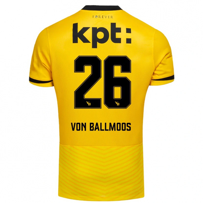 Danxen Kid David Von Ballmoos #26 Yellow Black Home Jersey 2025/26 T-Shirt