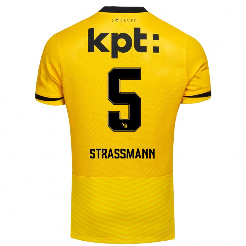 Danxen Kid Sven Strassmann #5 Yellow Black Home Jersey 2025/26 T-Shirt