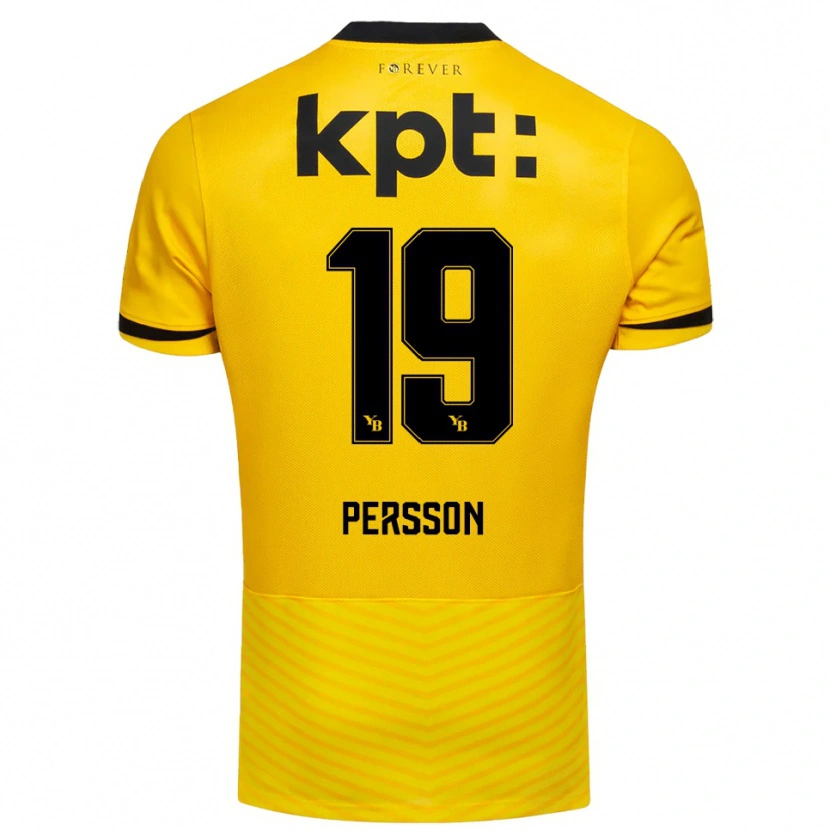 Danxen Kid Noah Persson #19 Yellow Black Home Jersey 2025/26 T-Shirt