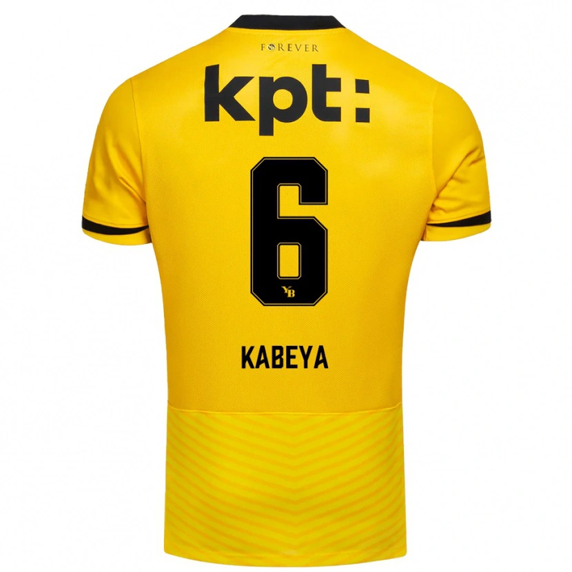 Danxen Kid Benjamin Kabeya #6 Yellow Black Home Jersey 2025/26 T-Shirt