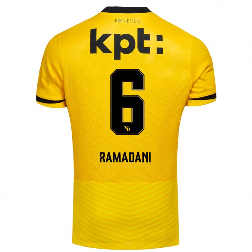 Danxen Kid Leon Ramadani #6 Yellow Black Home Jersey 2025/26 T-Shirt