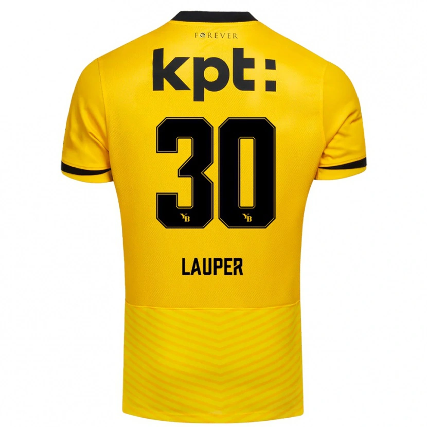 Danxen Kid Sandro Lauper #30 Yellow Black Home Jersey 2025/26 T-Shirt
