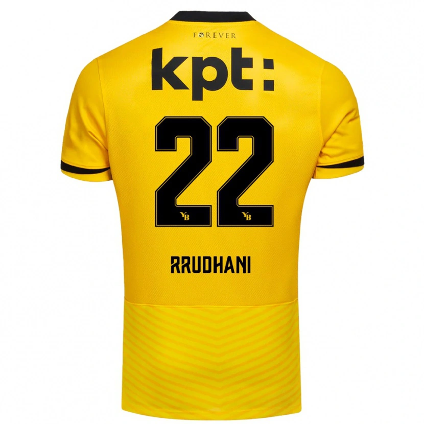 Danxen Kid Donat Rrudhani #22 Yellow Black Home Jersey 2025/26 T-Shirt