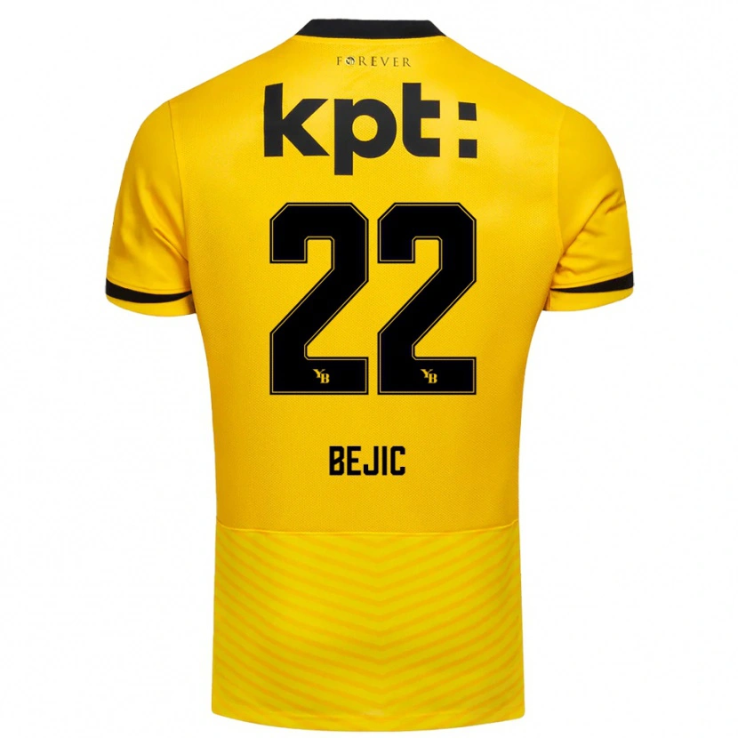 Danxen Kid Endrit Bejic #22 Yellow Black Home Jersey 2025/26 T-Shirt