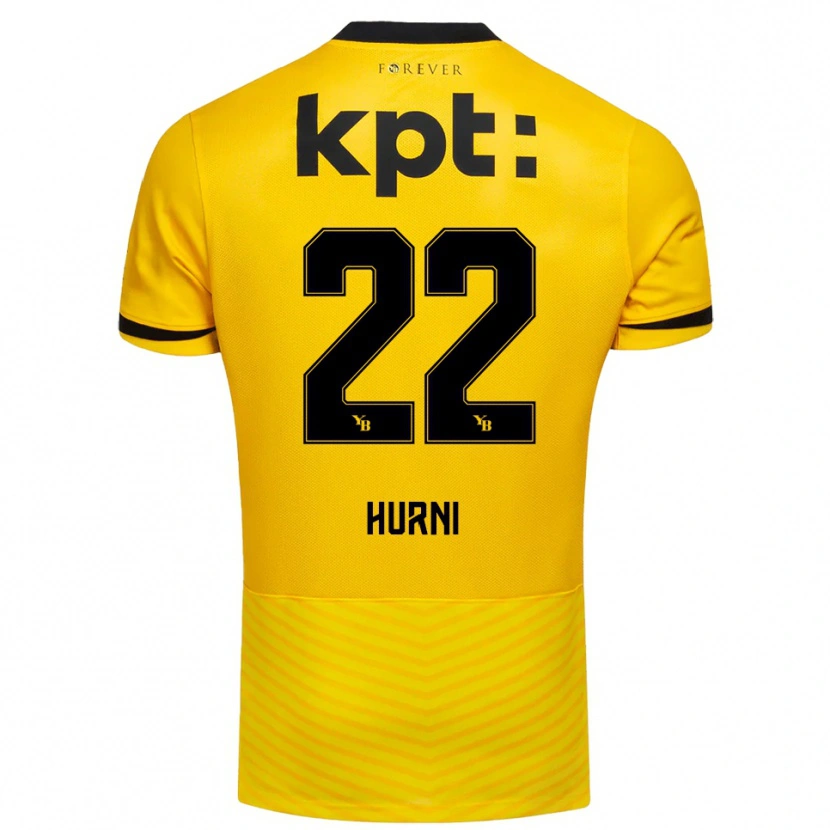 Danxen Kid Thaïs Hurni #22 Yellow Black Home Jersey 2025/26 T-Shirt