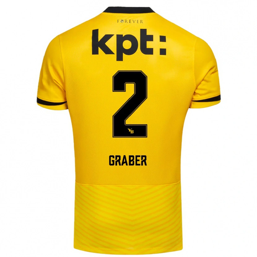 Danxen Kid Simon Graber #2 Yellow Black Home Jersey 2025/26 T-Shirt