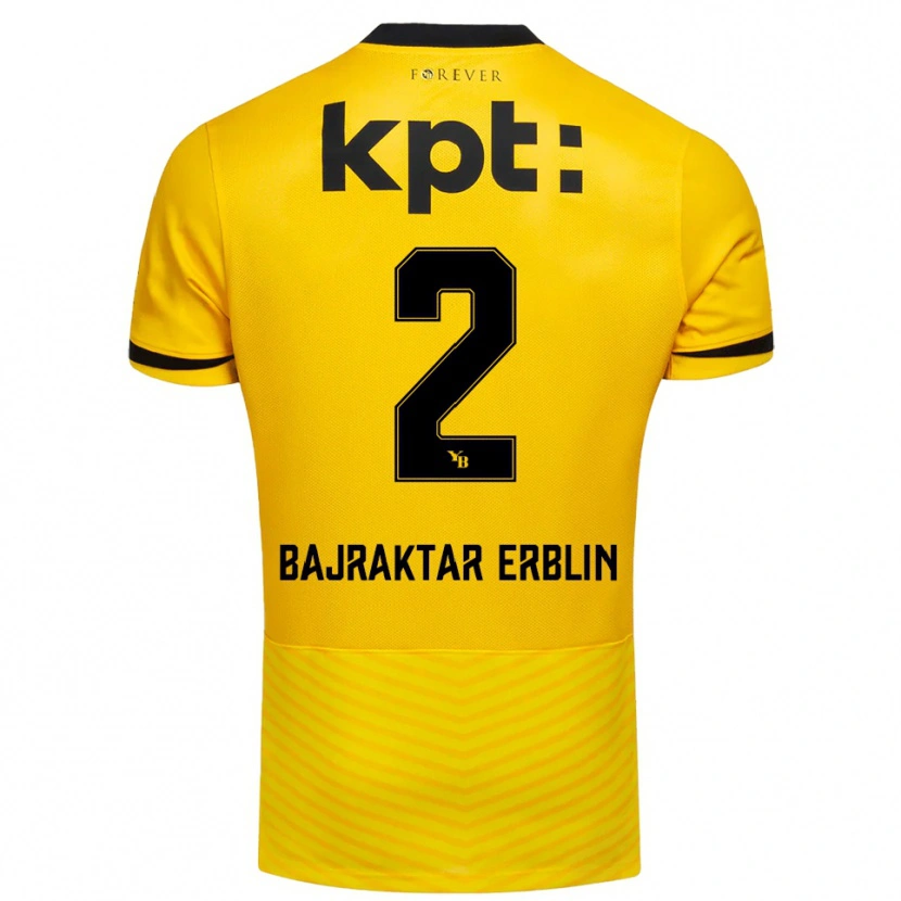 Danxen Kid Erblin Bajraktar #2 Yellow Black Home Jersey 2025/26 T-Shirt