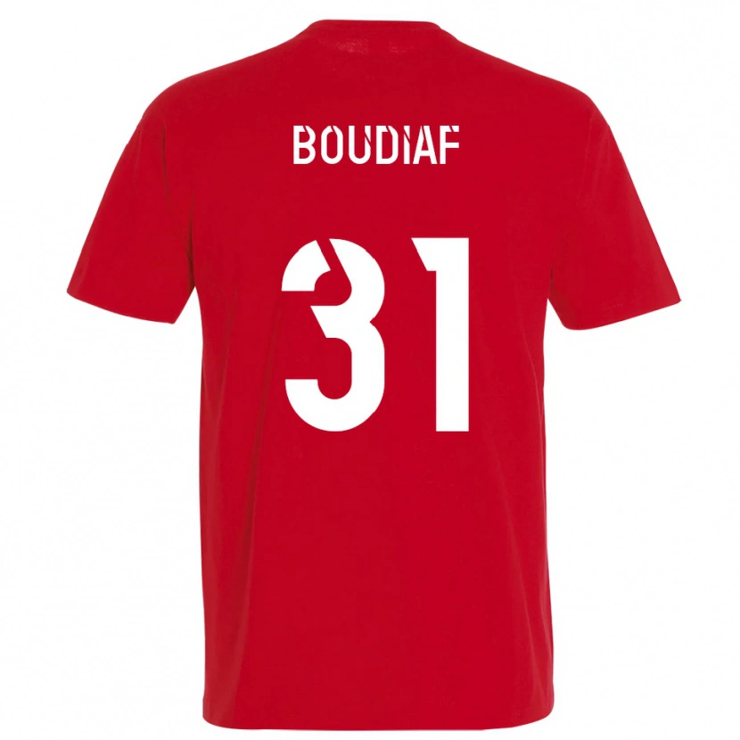 Danxen Kid Ryad Boudiaf #31 Red Yellow Home Jersey 2025/26 T-Shirt