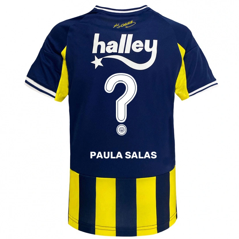 Danxen Kid María Paula Salas #0 Yellow Navy White Home Jersey 2025/26 T-Shirt