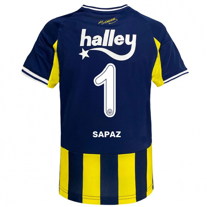 Danxen Kid Kuzey Sapaz #1 Yellow Navy White Home Jersey 2025/26 T-Shirt