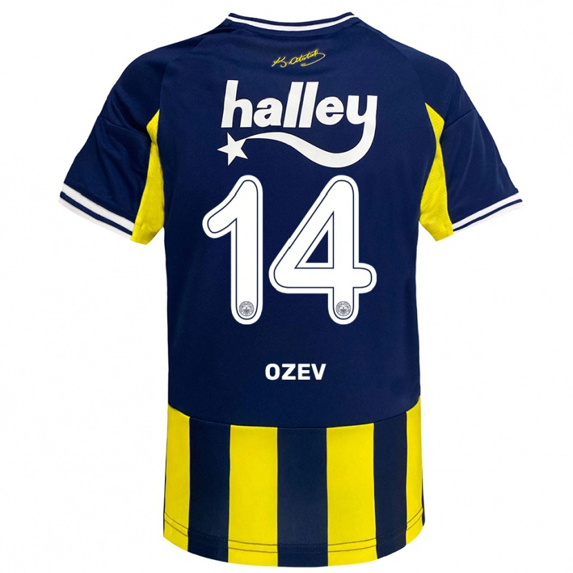 Danxen Kid Ümran Özev #14 Yellow Navy White Home Jersey 2025/26 T-Shirt