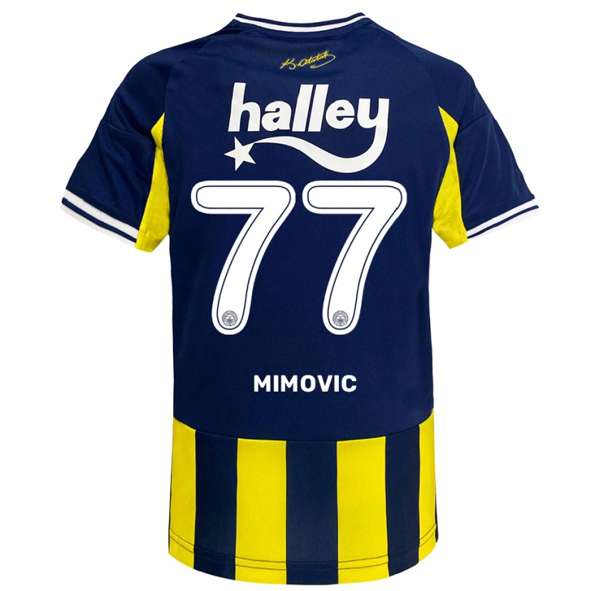 Danxen Kid Ognjen Mimovic #77 Yellow Navy White Home Jersey 2025/26 T-Shirt
